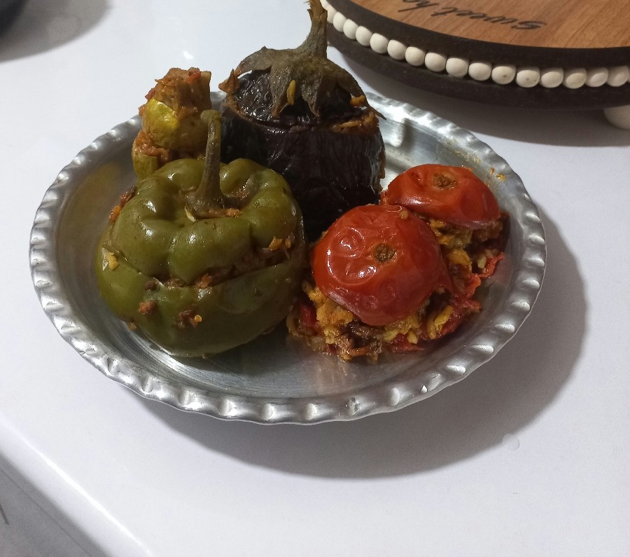 عکس دلمه، بادمجون گوجه فلفل دلمه وکدو