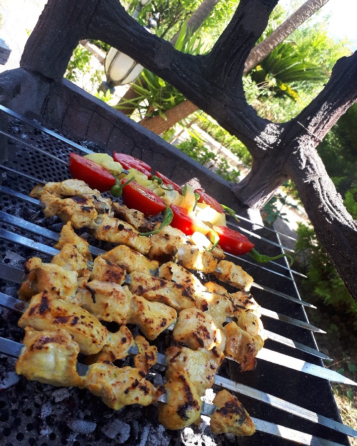 عکس جوجه کباب/ترشی بامیه