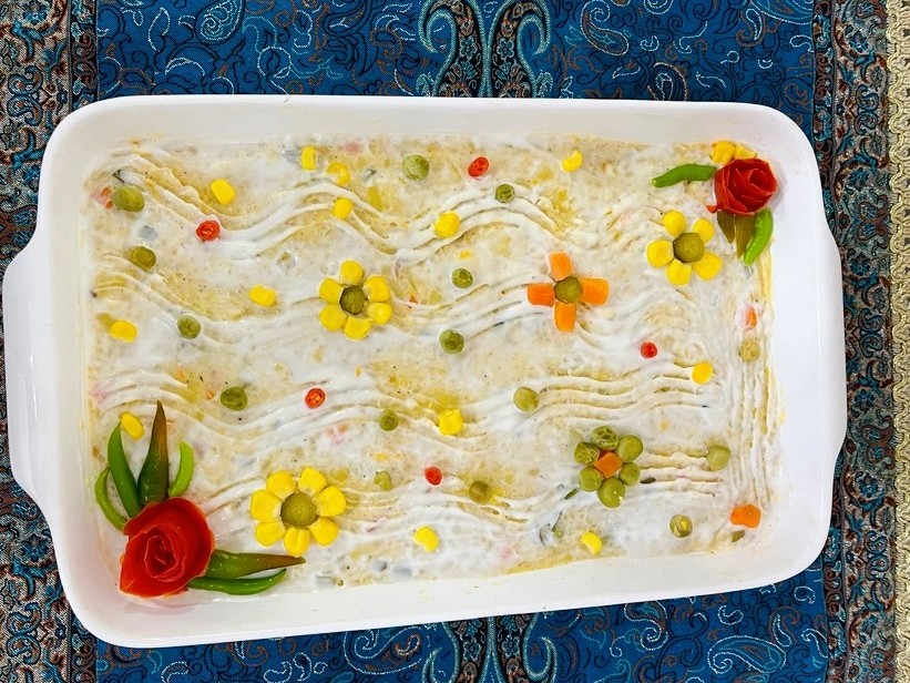 عکس سالاد الویه با مرغ
