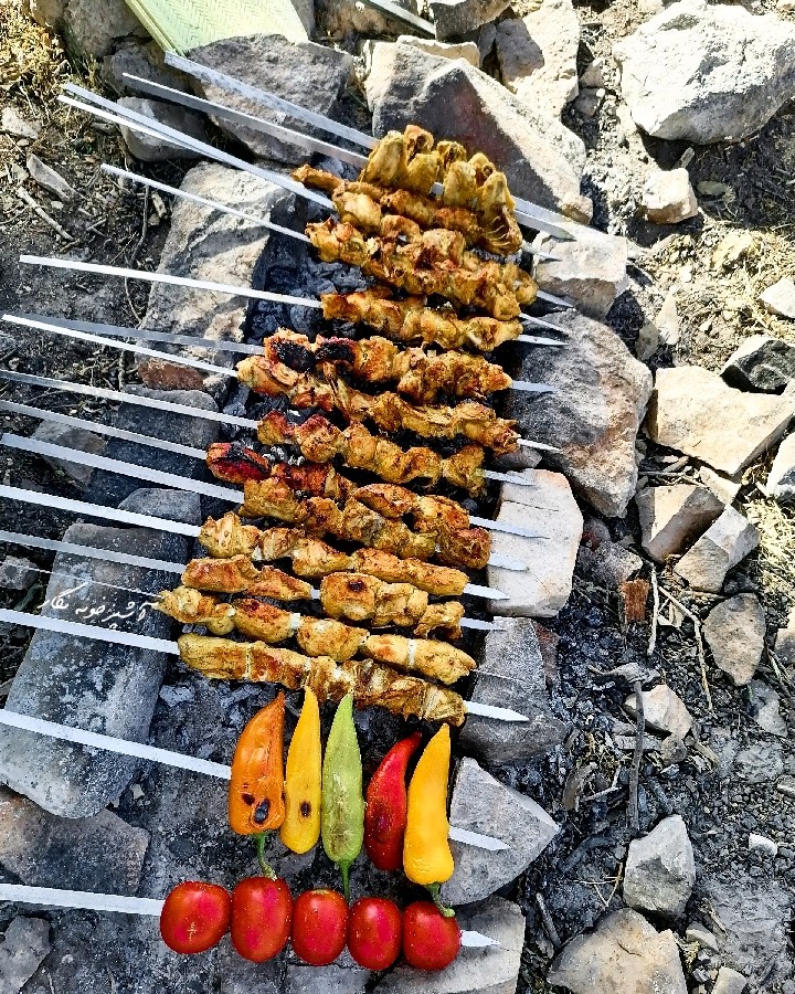 عکس جوجه کباب زعفرانی