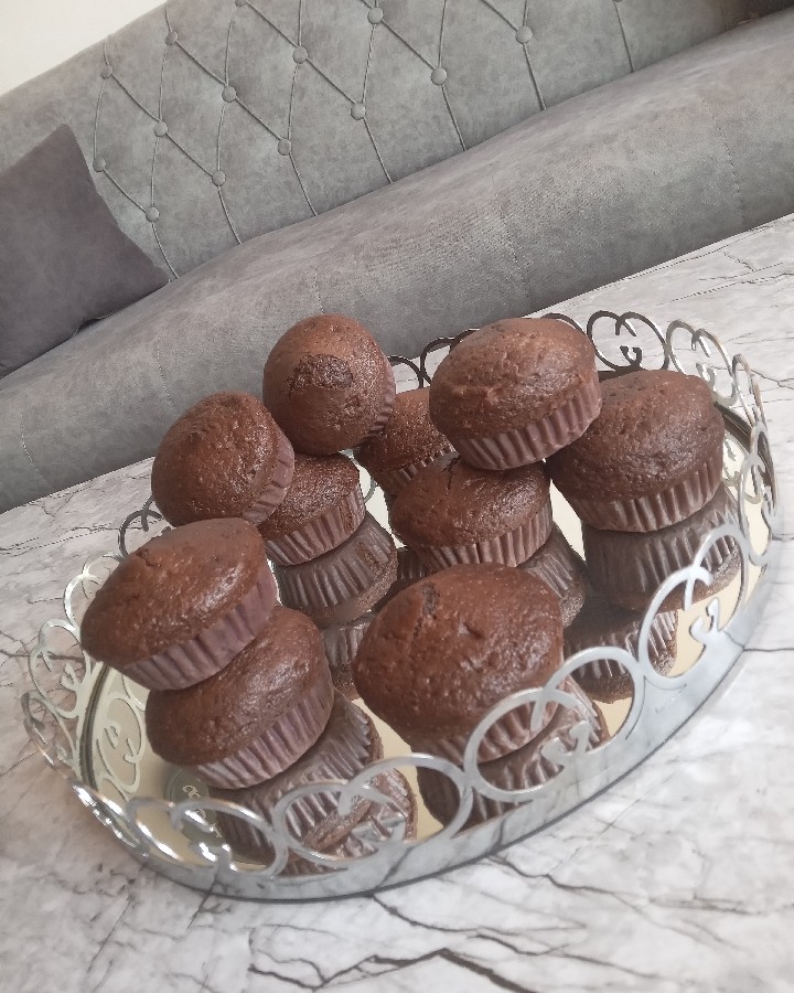 عکس کاپ کیک شکلاتی