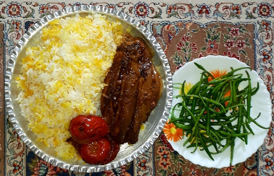 عکس بادمجون شکم پر # بسیار خوشمزه ؛ جاتون سبز همراهان خوبم # 