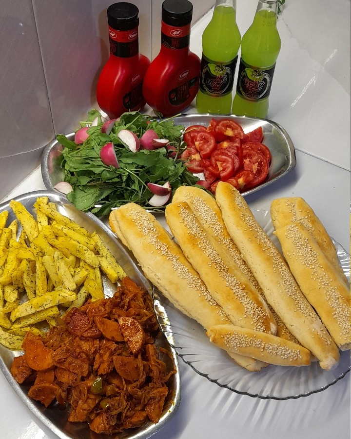 عکس بندریِ مخصوص نان باگت خونگی