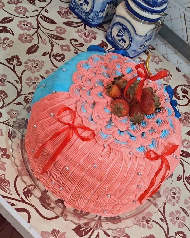عکس کیک تولد دو طرفه
