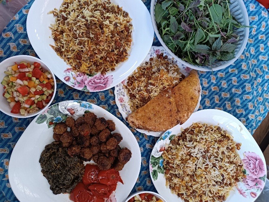 عکس عدس پلو با قلقلی