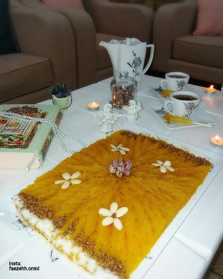 عکس حلوای زعفرانی 