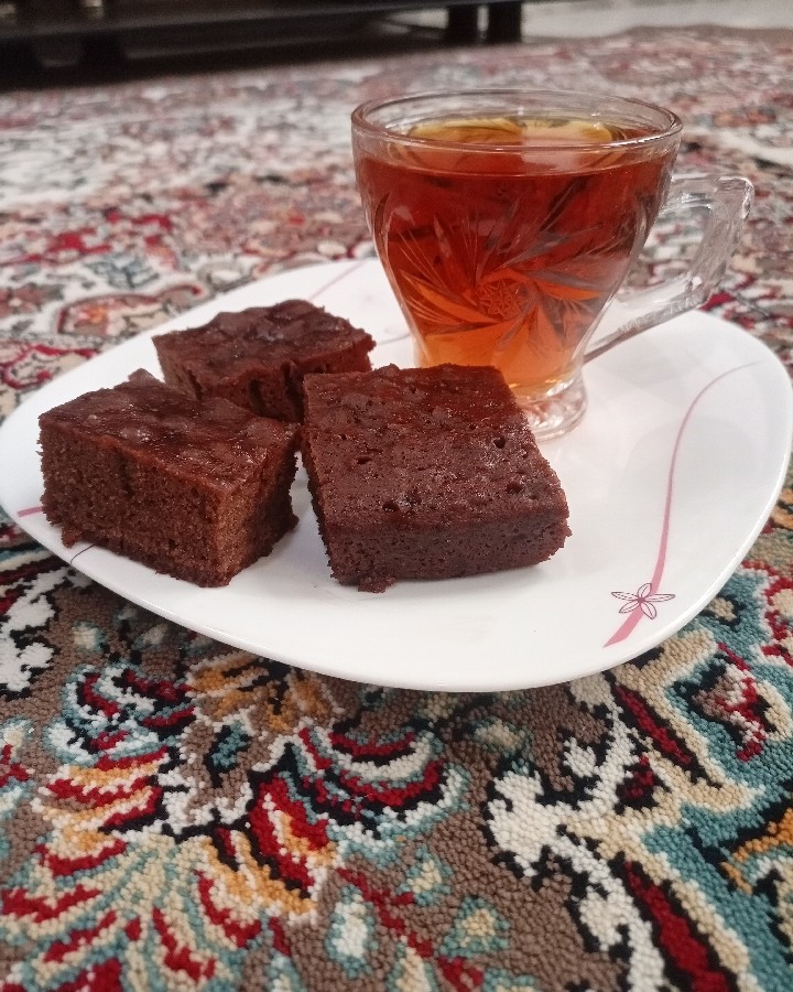 عکس کیک خیس شکلاتی