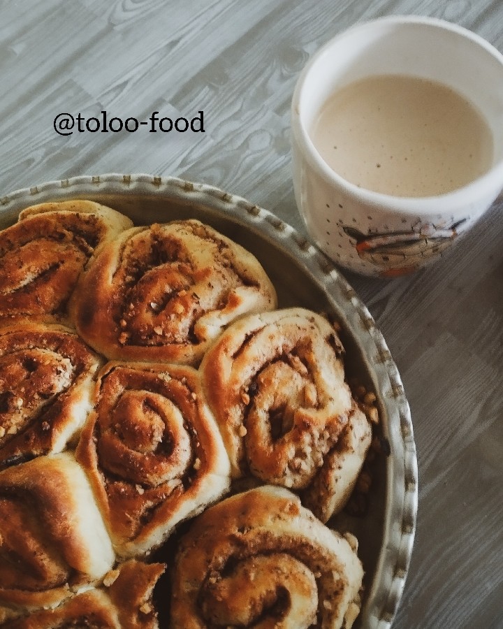 عکس نان رول دارچینی