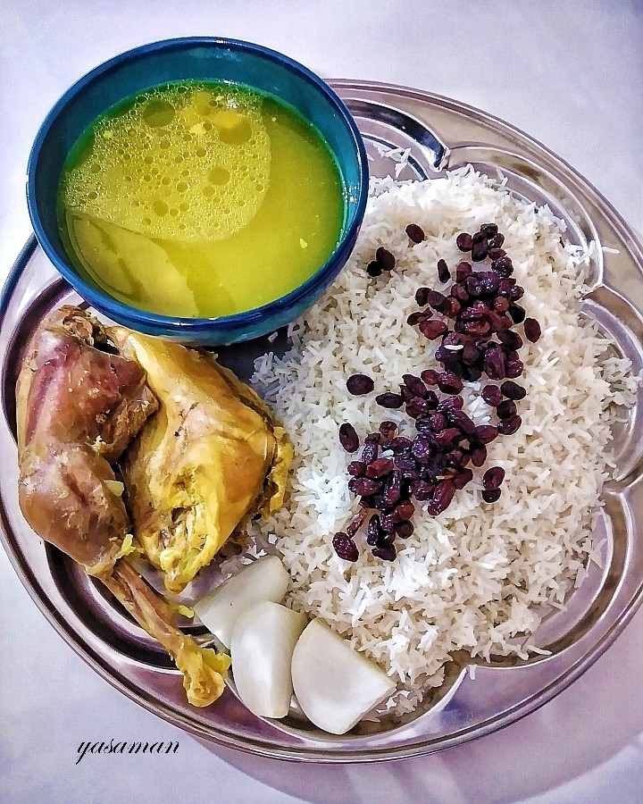 عکس پلو خروس محلی
