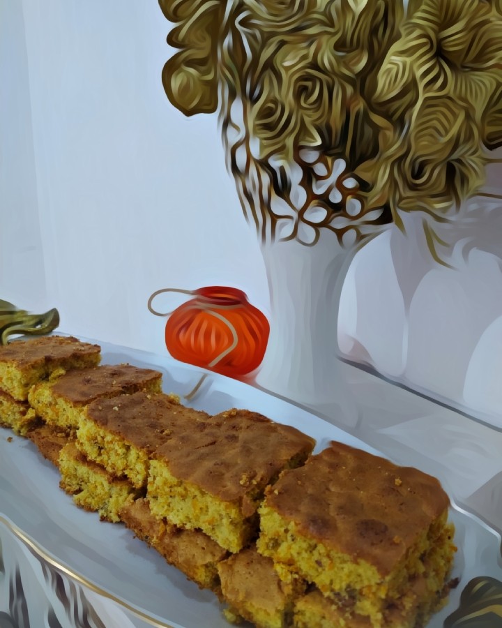 عکس کیک هویج و گردو 