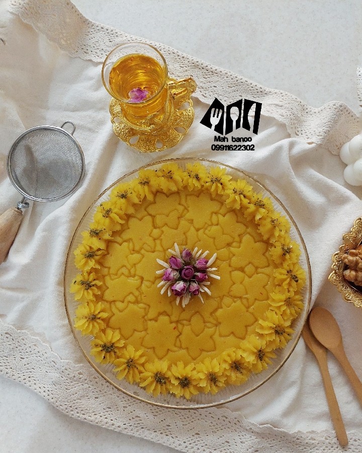 عکس حلوای زعفرانی