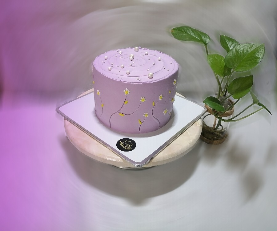 عکس کیک بنفش بهاری