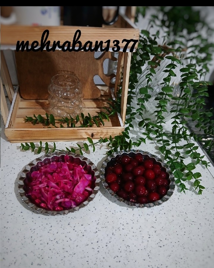 عکس ترشی آلبالو و کلم  