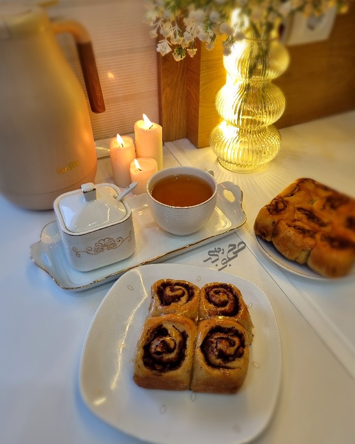 عکس نان رول دارچینی