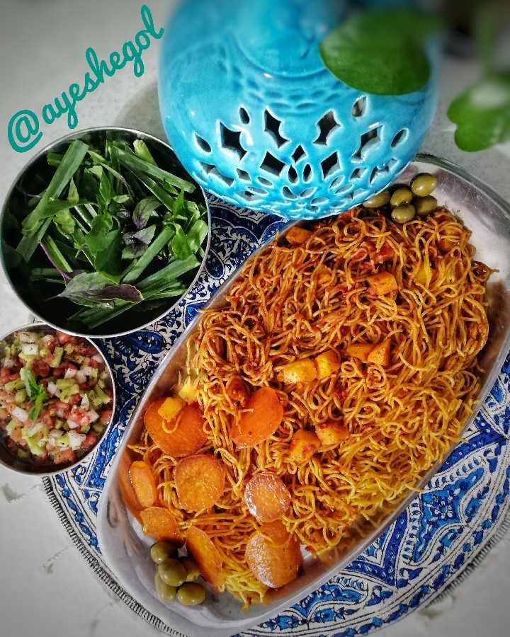 عکس ماکارانی بدون گوشت وسویا
