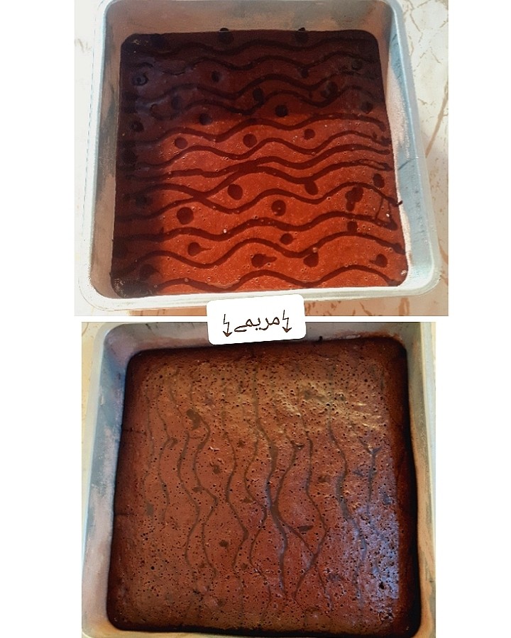 عکس کیک دو رنگ