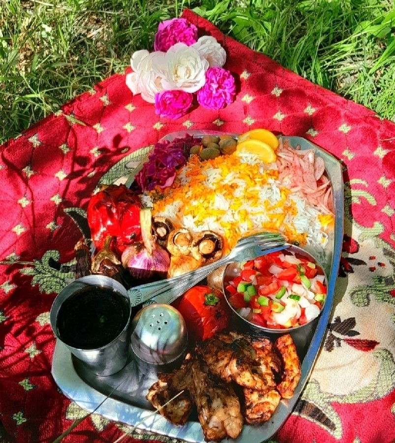 عکس جوجه کباب با پلو(گالری تکونی)