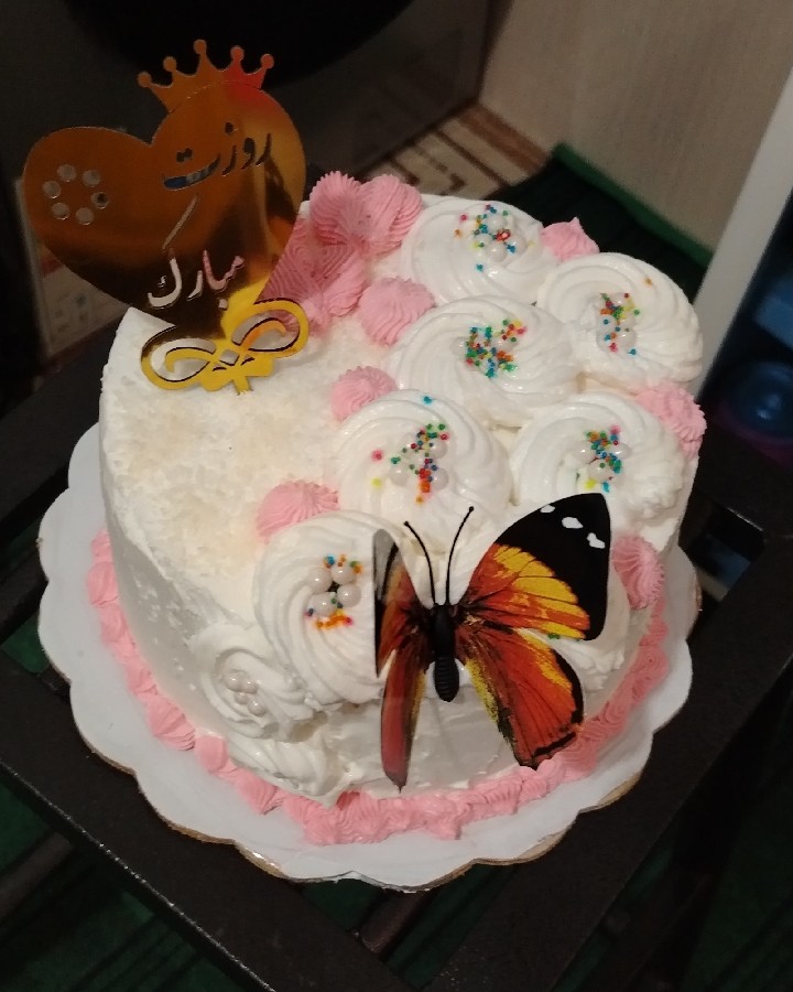 عکس کیک خامه ای