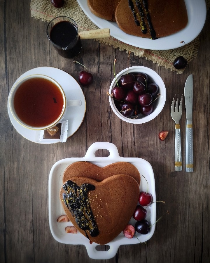 عکس پنکیک شکلاتی