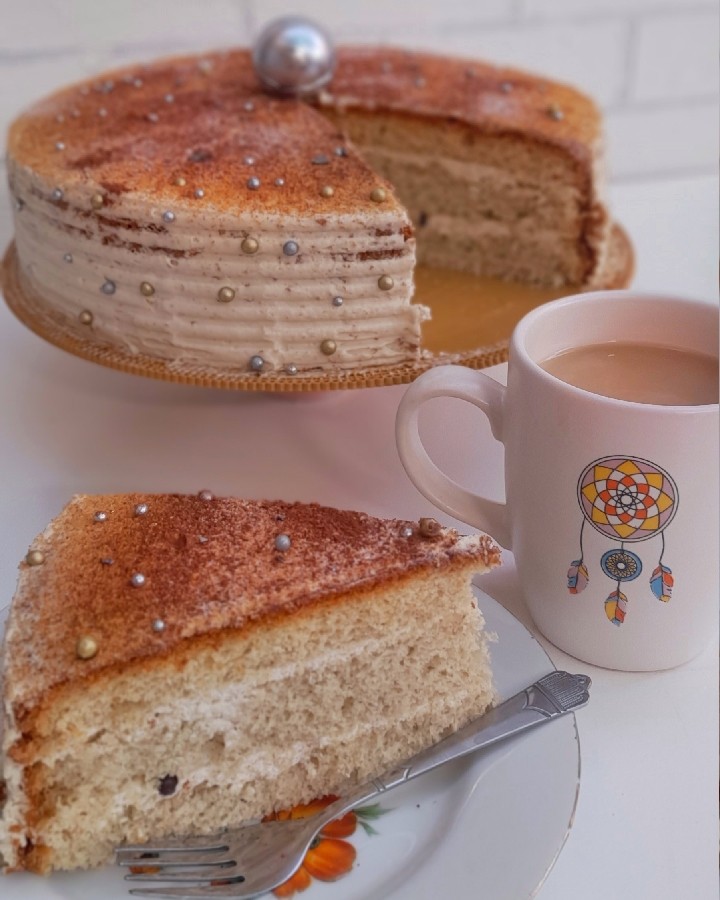 عکس کیک کافی شاپی نسکافه ای