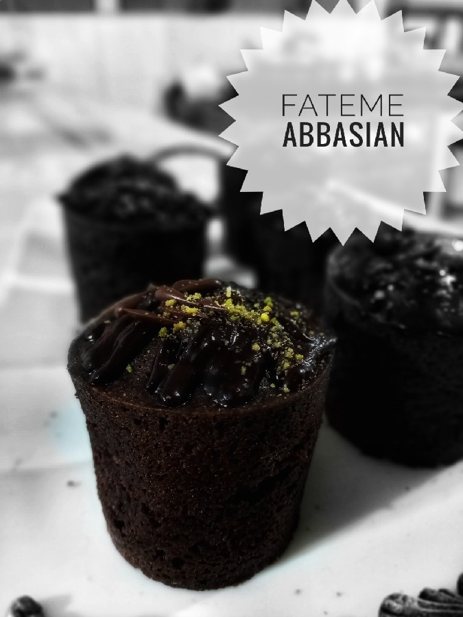 عکس کاپ کیک شکلاتی 