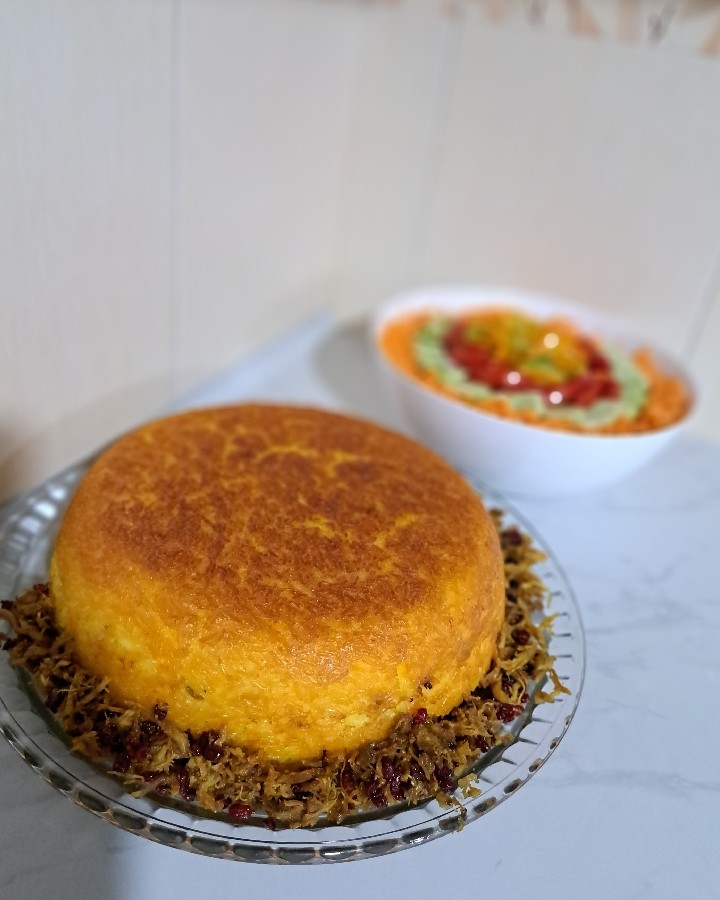 عکس ته چین مرغ و سالاد 