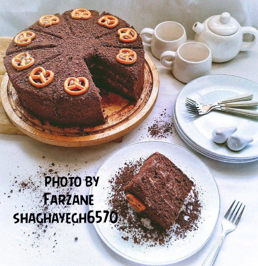 عکس کیک کلاسیک کافیشاپی
