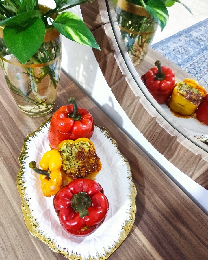 عکس دلمه فلفل دلمه ای