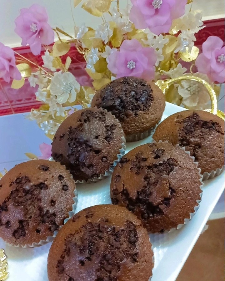 عکس کیک مافین شکلاتی 