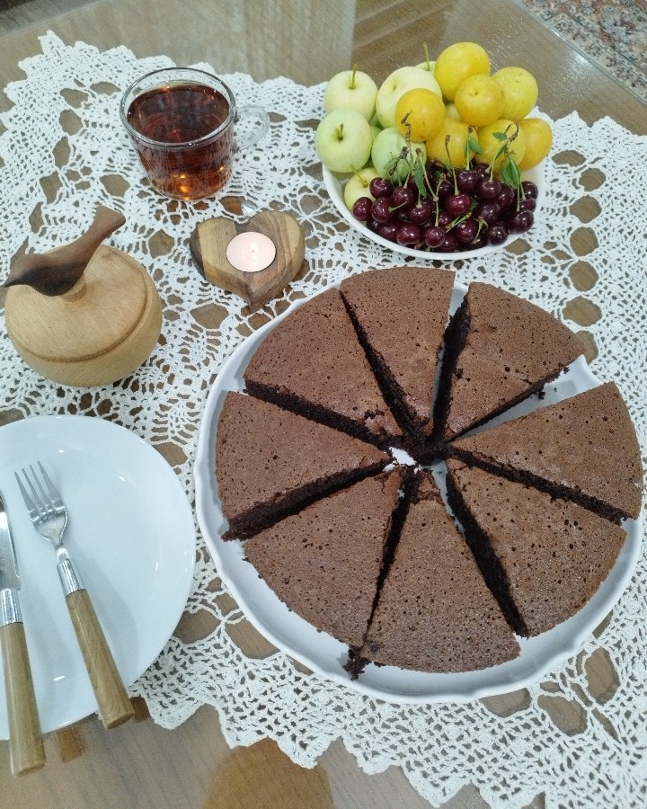 عکس کیک  شیرکاکائو