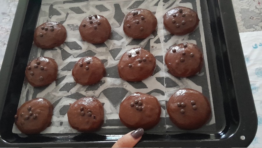 اولین تجربه پخت کوکی شکلاتی من