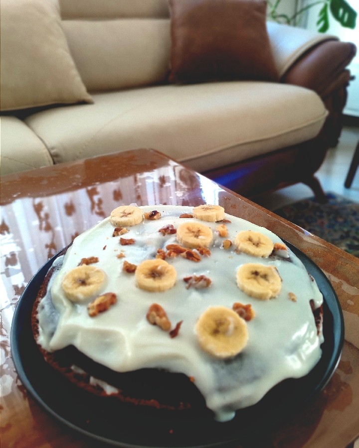 عکس banana chocolate cake