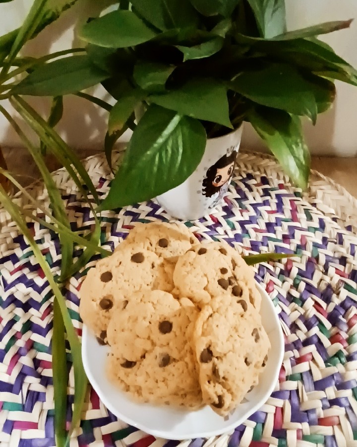 عکس کوکی بادام زمینی و شکلات چیپسی♡