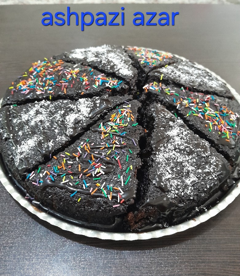 عکس کیک خیس شکلاتی