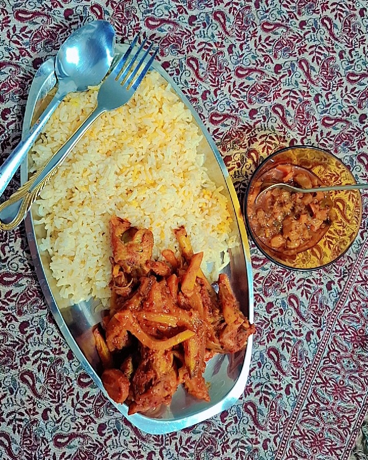 عکس برنج و مرغ...