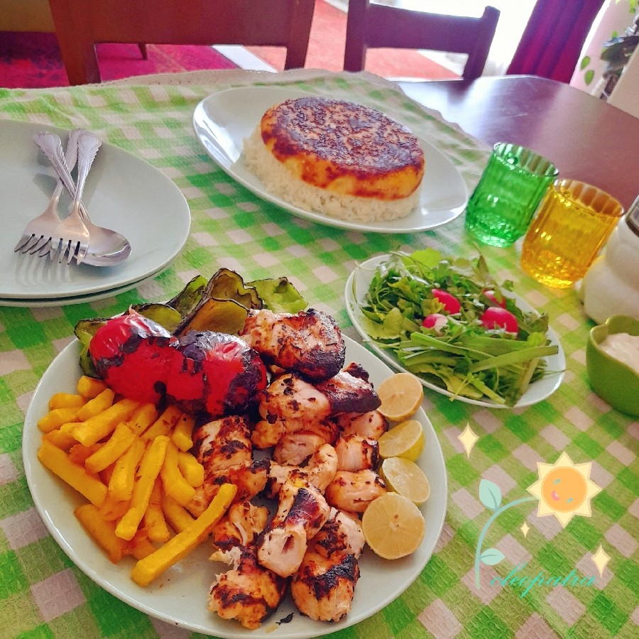 عکس جوجه کباب تابستانی 