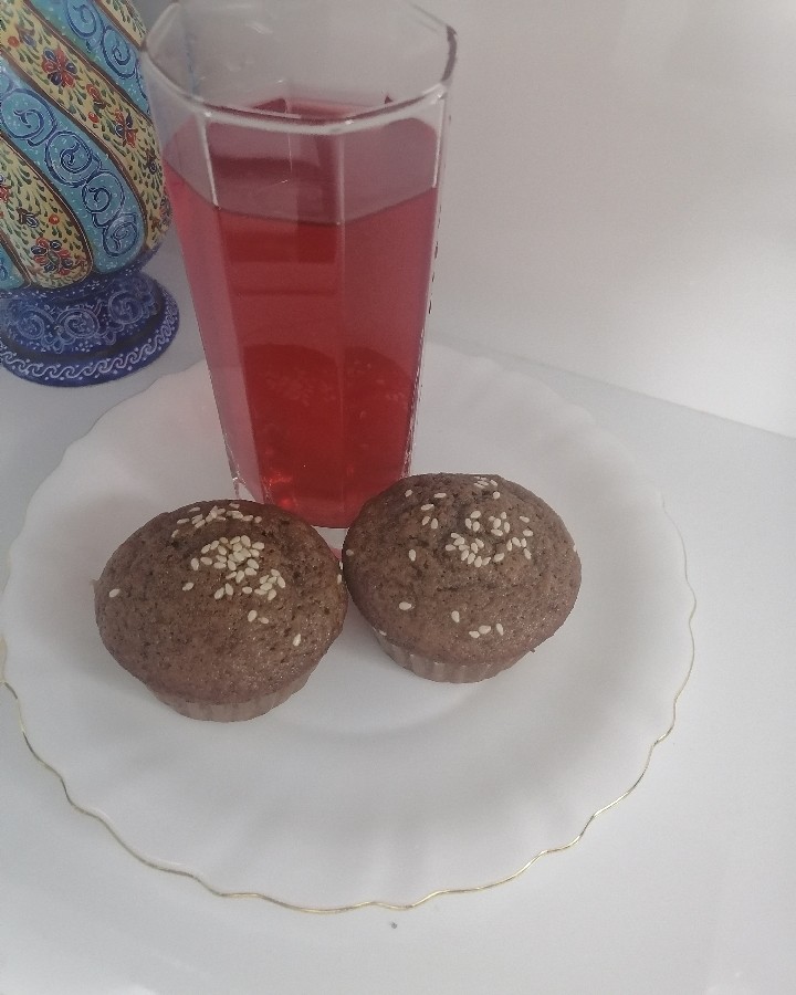 عکس کاپ کیک موز و کاکائو 