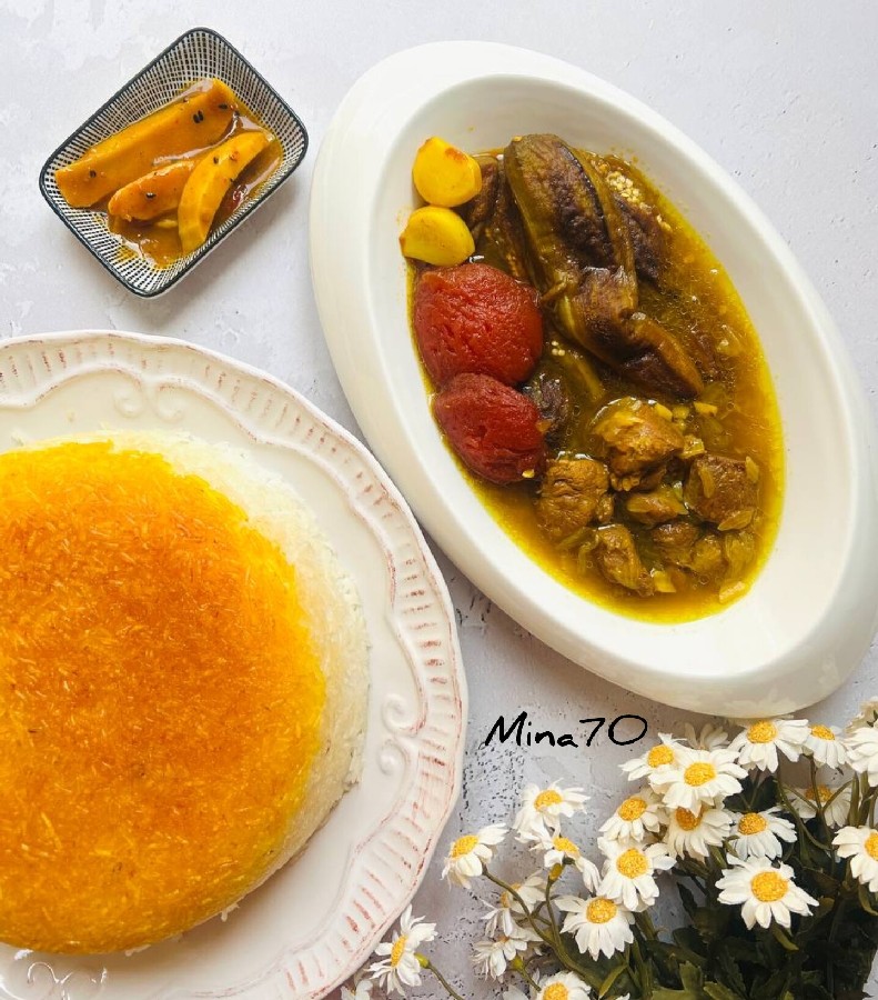 عکس خورشت گوشت و بادمجان