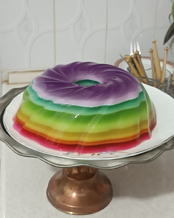 عکس ژله رنگین کمان 