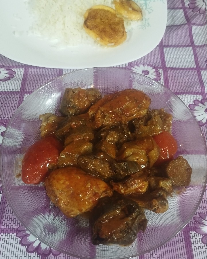 عکس خورشت مرغ و بادمجان