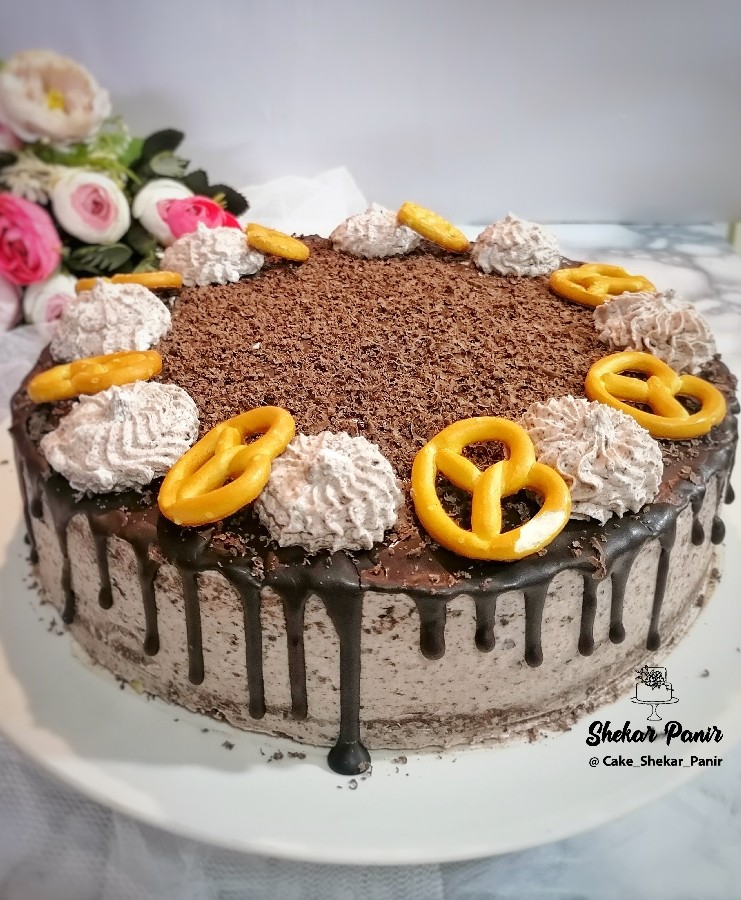 عکس کیک دبل چاکلت کافی شاپی 