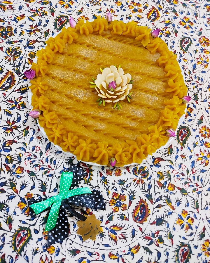 عکس حلوای زعفرانی