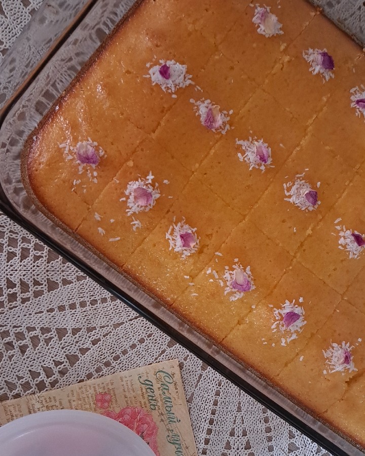 عکس کیک خیس زعفرانی