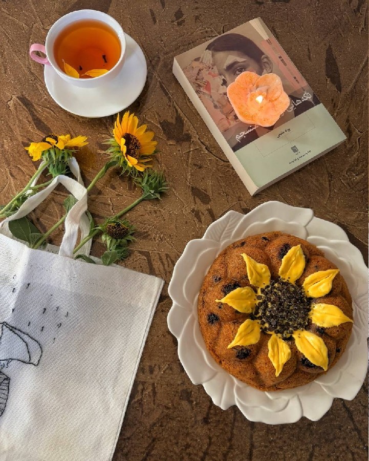 عکس کیک جادویی نسکافه ای
