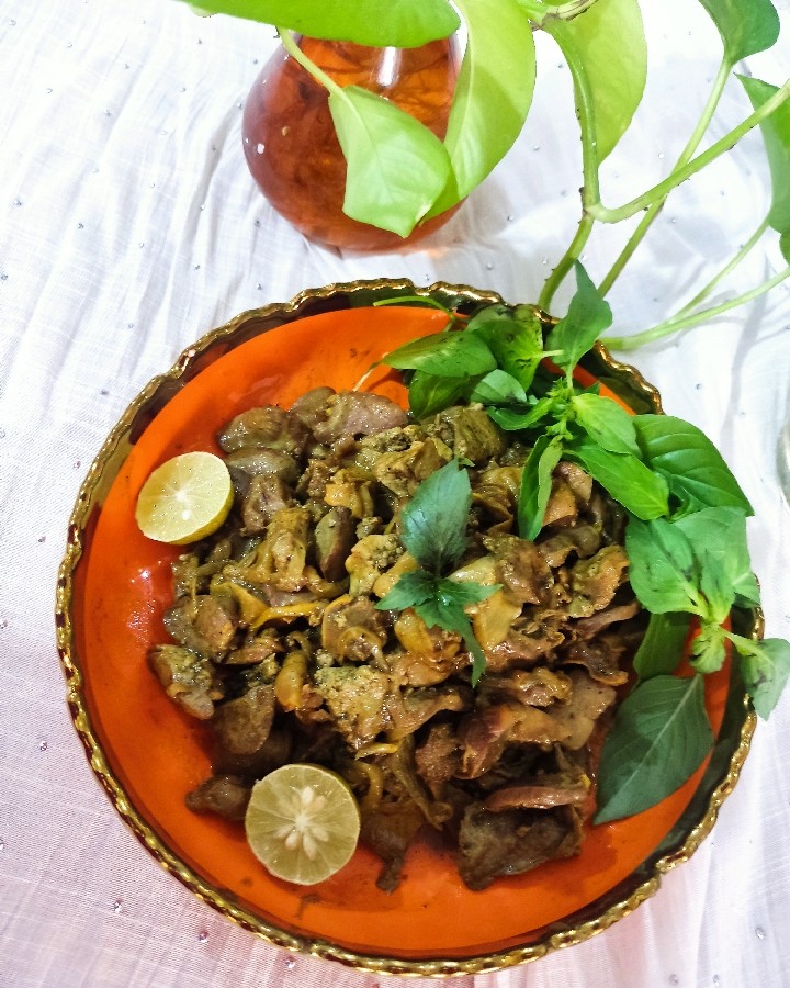 عکس خوراک دل و جگر مرغ