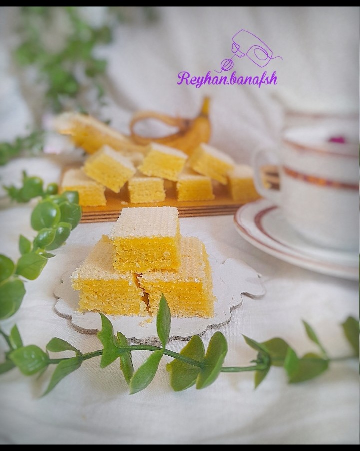 عکس بیسکویت ویفر موزی