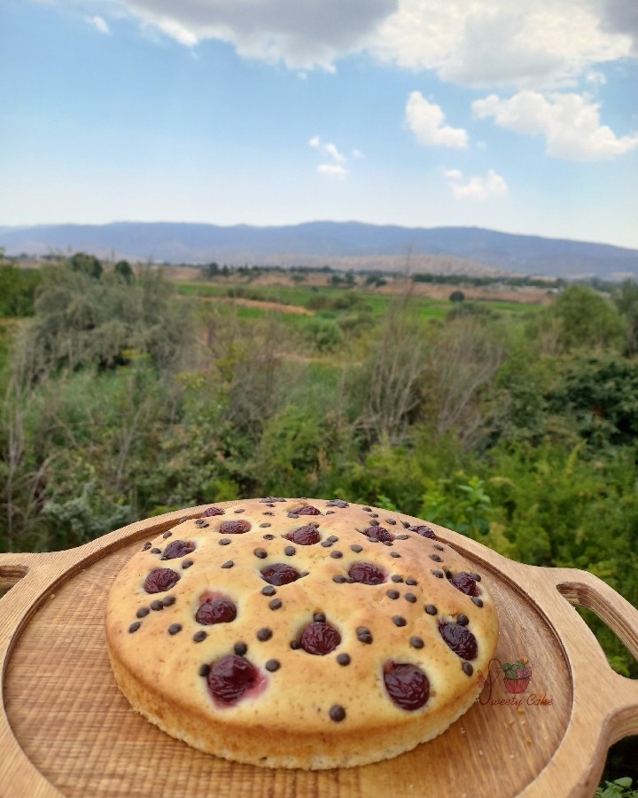 عکس کیک آلبالو شکلات