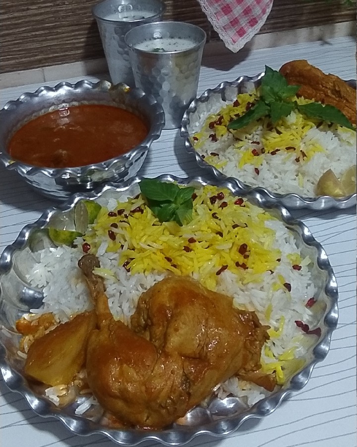 عکس زشک پلو با مرغ 