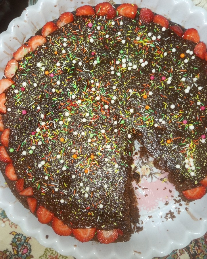عکس کیک شکلاتی خانگی?