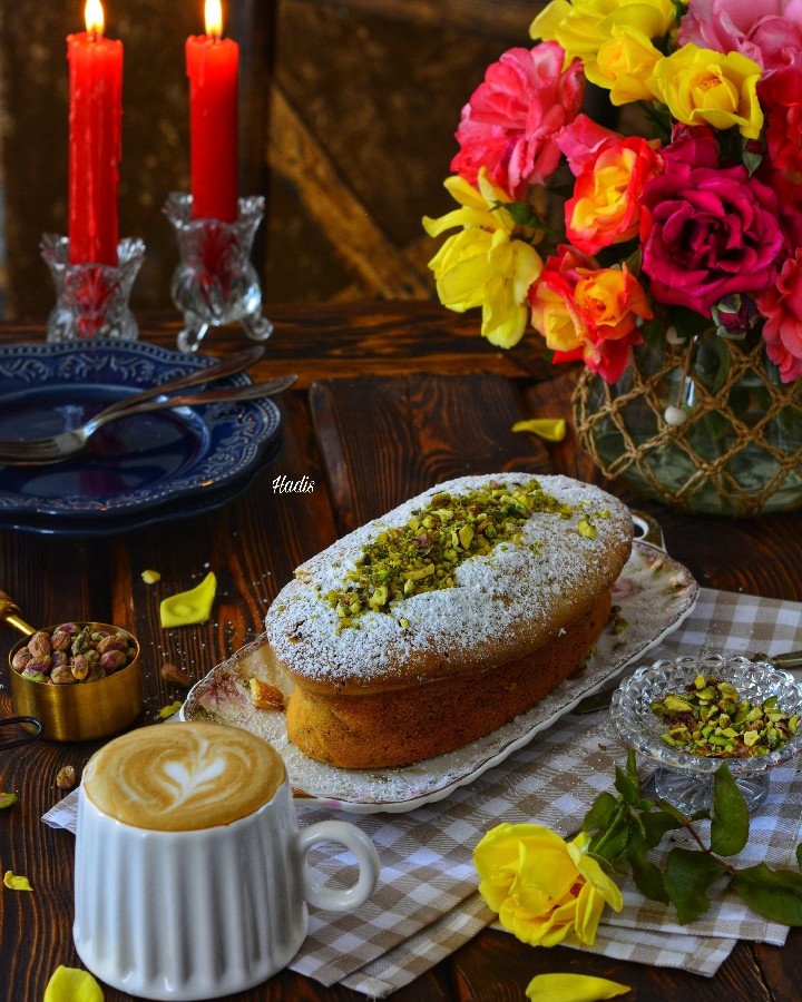 عکس کیک پسته فرانسوی